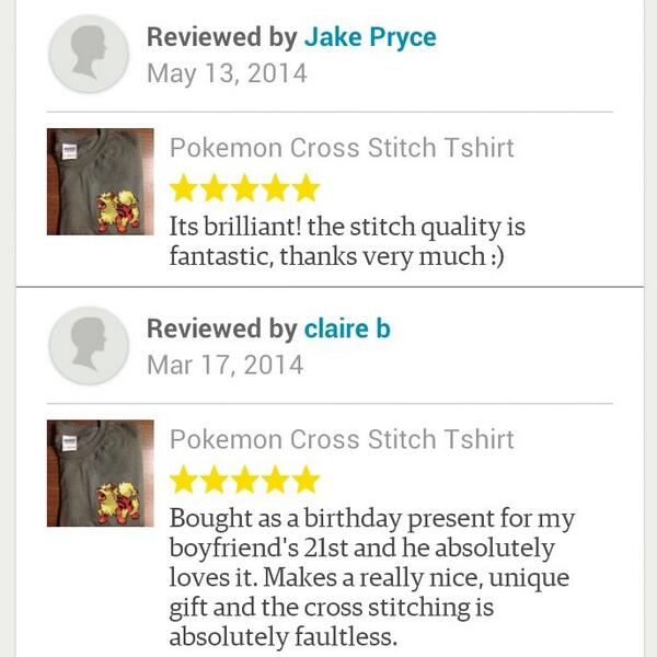 SpriteShirts's tweet image. Check out our most recent 5* reviews from our happy fans! Get your own tshirts at etsy.com/shop/spriteshi…  #pokemon