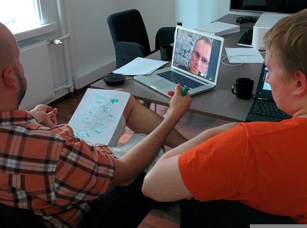 metosin's tweet image. Our @ikitommi &amp;amp; @JuhoTeperi planned an upcoming Clojure training with @cgrand of @LambdaNext earlier today.