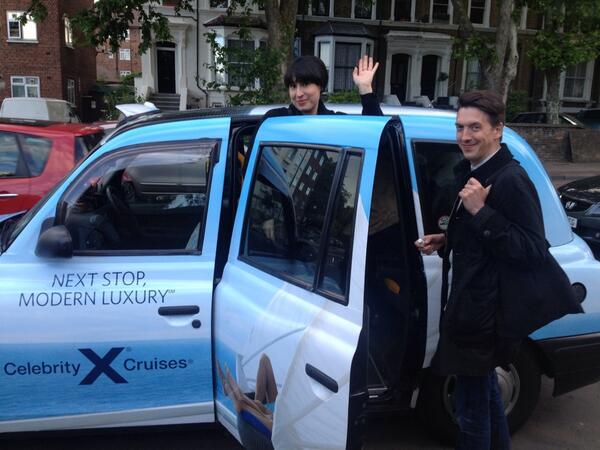 Off to the arctics monkeys gig with @CelebrityUK cab not quite, but #LeaveLondonBehind
