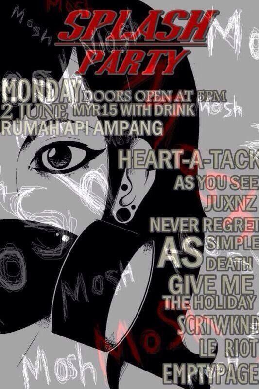 2/6 at Rumah Api, Ampang. Ft @HeartATackband <a href="/AsYouSeeBand/">As You See</a> <a href="/juxnzband/">JUXNZ</a> <a href="/NeverRegrethc/">NEVER REGRET</a> <a href="/scrtwkndMY/">SCRTWKND</a> <a href="/emptypagex/">empty page.</a> n more!