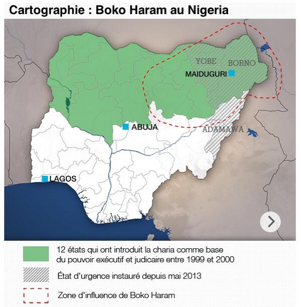 Infografik Biz On Twitter Einflussgebiet Der Terror Gruppe Boko Haram Landkarte Infografik Http T Co S4pwl9kgeg Via Rfi Http T Co Nlapo8d94m