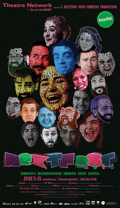 nextfestartsco's tweet photo. Here it is, in all its emerging glory. The #nxtfst 2014 poster! Festival images ℅ @FireEyedGuy &amp; @MatSimpson! http://t.co/GSKbSdxx3O