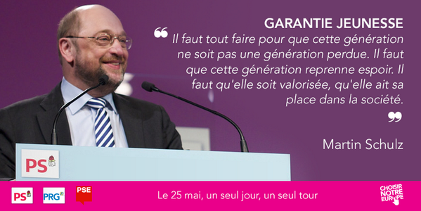 partisocialiste's tweet photo. Un seul jour un seul tour pour donner la priorité à la jeunesse ! #NowSchulz #NotreEurope http://t.co/9OZk1GfXUM