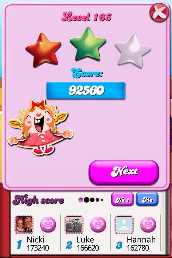 samanthajo123's tweet image. Is this real life? I've only been stuck on this level since last summer. #candycrushsaga #level165