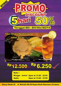 <a href="/KOG_Cirebon/">K.O.G_Cirebon</a>  Paket Chicken Steak + Lemon Tea Ice Hanya Rp6.250 @SherylCafe234 Mampi yuk :D