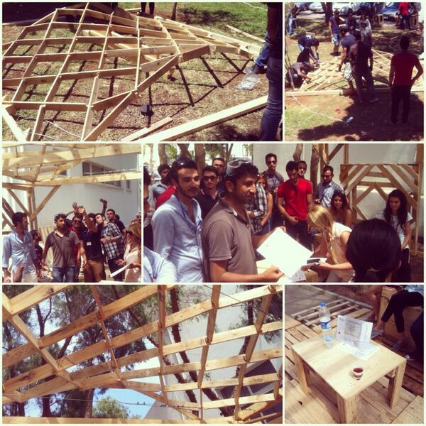 #Palletecture workshop day 4! @4thIntDWemu @EMUOFFICIAL @bo_tang #collaborativecreativity #cyprus