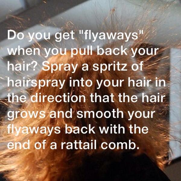 beeYOUUtiful53's tweet image. Quick fix for flyaways