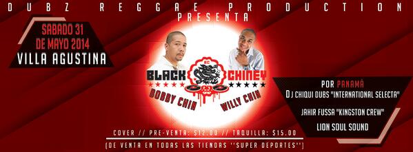 HOY!! Regalare "3 BOLETOS" PARA *BLACK CHINEY* EN CASCO VIEJO #VillaAgustina ** Pendientes! <a href="/plena507/">petitcomite</a> @Urbano507com