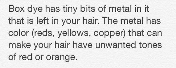 beeYOUUtiful53's tweet image. Do you have unwanted brassiness in your hair when you use box dye? Here's why:
