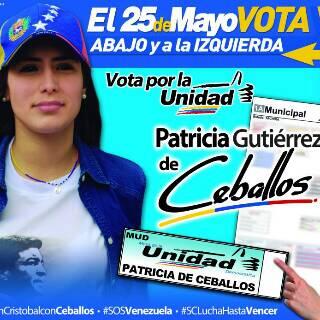 ComandoSBTach's tweet photo. #SanCristobal Acompañanos hoy #23Mayo al cierre de Campaña de @PatrideCeballos en Obelisco 6pm Agradecemos RT http://t.co/CnTndgGlSZ