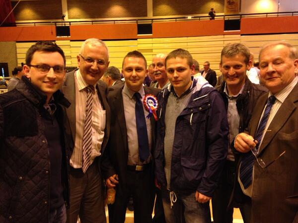 TVconormac's tweet photo. UUP's @davidtayloruup elected on 3rd round in Slieve Gullion #voteni2014 #le14 http://t.co/6GGljY435a