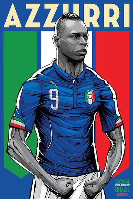 espn's tweet image. Brazilian artist @crisvector helped us build epic illustrations for all 32 World Cup teams -&amp;gt; es.pn/1kxFZvC