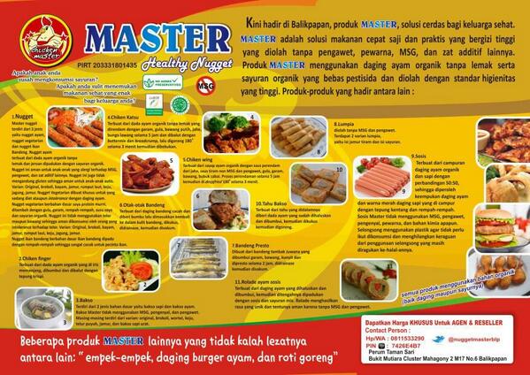 JajanBalikpapan's tweet photo. Sehat gak perlu mahal, Produk @nuggetmasterblp semuanya organik! Aman &amp; halal! 0811533290 / 518749CA reseller welcome http://t.co/YwlBVEEfrJ