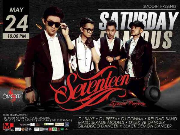 tonite <a href="/SeventeenBand/">SEVENTEEN Band</a> live in concert ! be there . . <a href="/acaraapa_com/">acaraapaDotcom</a> @gaulmalang <a href="/EVENT_MALANG/">IG:  EVENT_MALANG</a> <a href="/eventmalang/">Event Malang</a>
