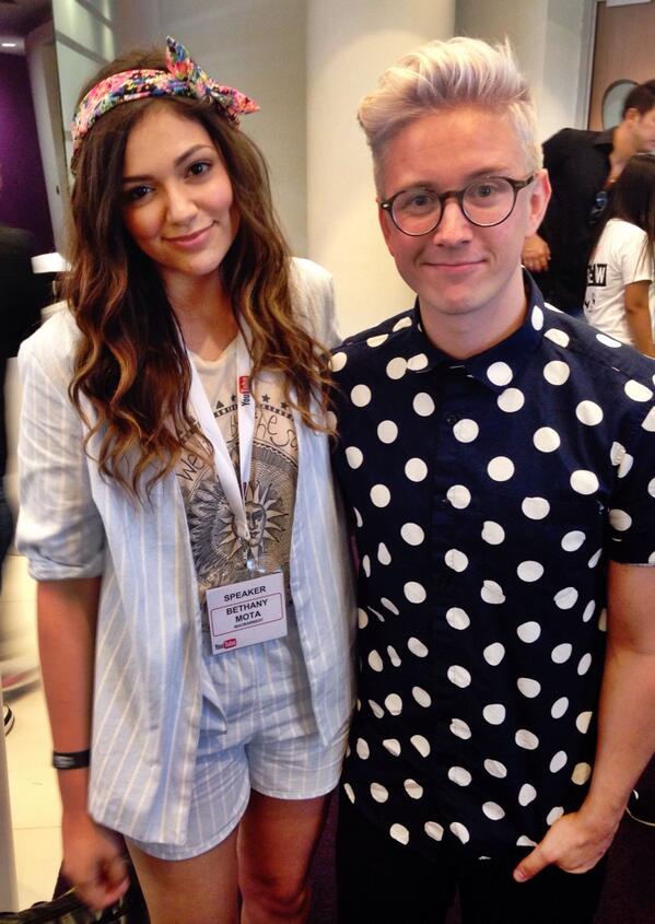 tyler oakley on Twitter: "With my queen @BethanyMota at #YTFF in Singapore! We are obsessed with the fans here. http://t.co/4BJlOAOljn" Twitter
