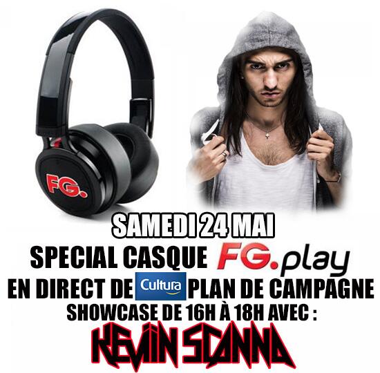 DJKEVIINSCANNA's tweet photo. EN SHOWCASE CETTE APREM À PARTIR DE 16H A CULTURA POUR LA PRÉSENTATION DU NEW CASQUE "FG.PLAY"

#RadioFg #Sponsor http://t.co/VNuXhxUZ35