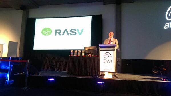 Dr Paul Swan welcomes us to the #AWINMC Industry Dinner, 'such great energy today! Let's keep it going!' @RAS_Vic