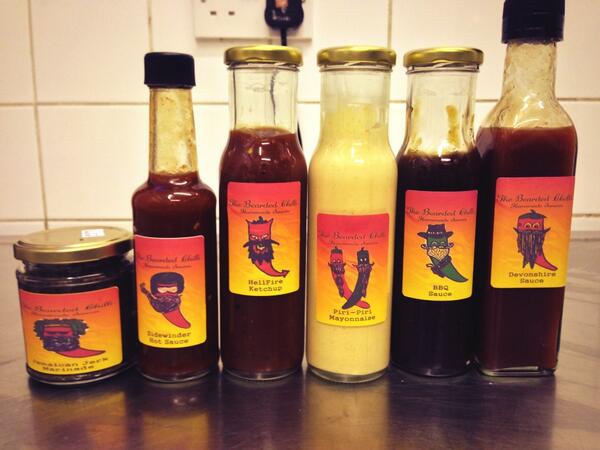 We'll we're ready to go! Full range of sauces all on sale as of now :D #TheBeardedChilli #Cambridge #Food #Sauces