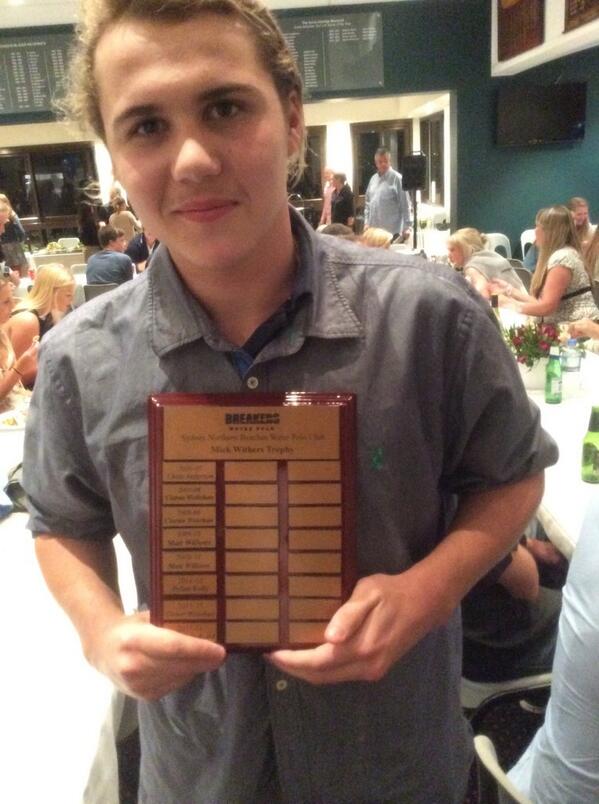 Leo Dauda - Board Jnr Club Person of the Year! <a href="/theNSWIS/">NSW Institute of Sport</a> <a href="/NSWWaterPolo/">Water Polo NSW</a> <a href="/WaterpoloAus/">Water Polo Australia</a>