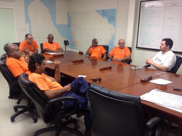 MatteoVischi's tweet photo. Meeting with St. James Roving Team in Barbados. Interesting experience exchange in disaster response @EvrecaProject http://t.co/FpglBORfY0