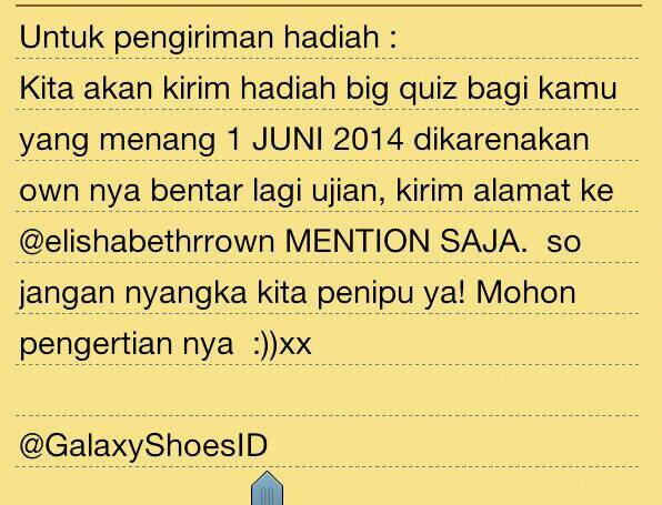 Selamat yang menang dan yang gak menang jgn sedih! Baca ini ya untuk yang menang<3