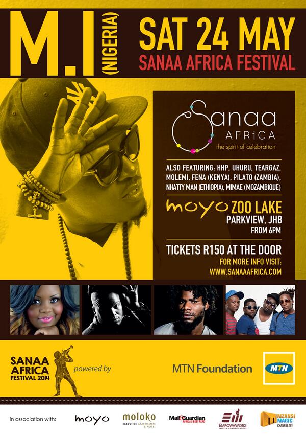 SANAA_AFRICA_'s tweet photo. Limited Tickets available tonight. R150 at the door. Make sure to get yours @moyoSA @TheGeneralDekok http://t.co/3MbIPBpL9Q