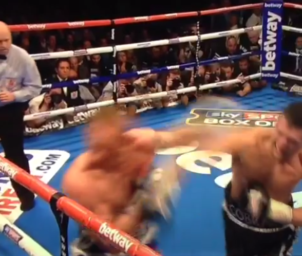 BleacherReport's tweet image. VIDEO: Carl Froch ended his rematch with George Groves with a devastating knockout punch bit.ly/Sm9NAx