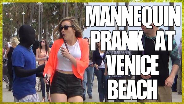 FAMnetworks's tweet photo. NEW VIDEO: Mannequin Prank At Venice Beach! 

Retweet this if you liked it!

http://t.co/YUaXao1VZl http://t.co/X9O7fdjS2L