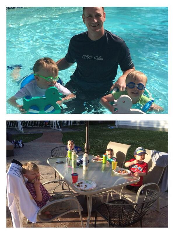 briantmcgrath's tweet image. Hanging w White family. Pool time &amp;amp; cooking out! #poolpartyprep