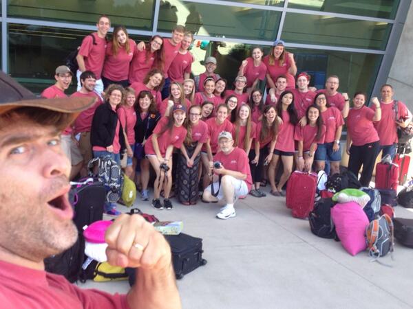 In SD, Met up w/Collins Fam!  (Sans <a href="/Shelbycolllins/">Shelby Collins</a>!  We miss you already!). Bout to get on bus.  Woohoo!! #OCYGMex