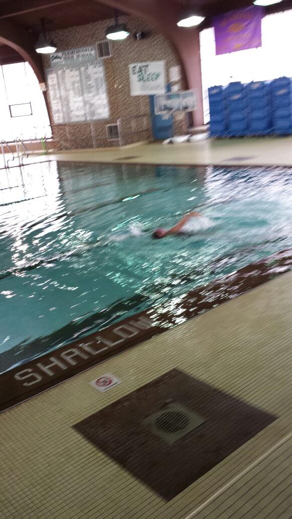 G trying out for practice swim team