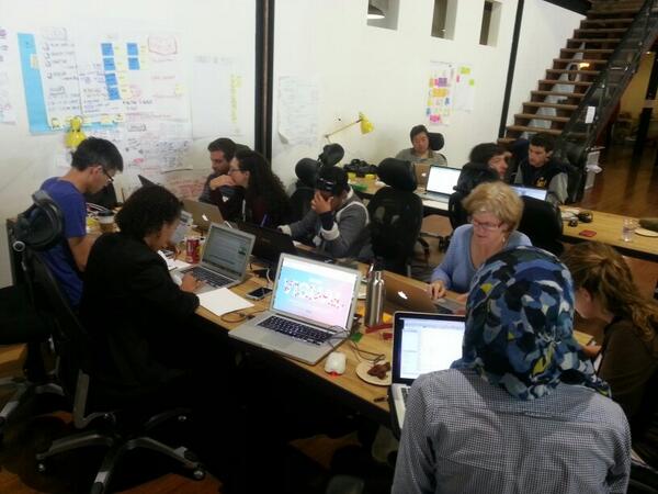 KamesCG's tweet image. Just got to #hackforchangesf it&apos;s looking very busy! This is the #campaignfinance team.