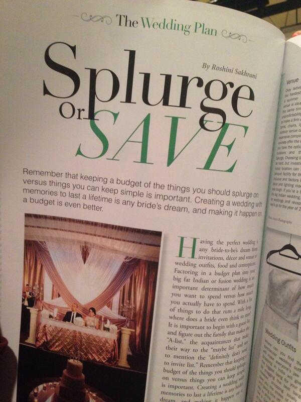 RSakhrani's tweet photo. One of the better feelings one could have. Alas, wedding magazine published. #wedding #traditions http://t.co/40RsNjtkwB