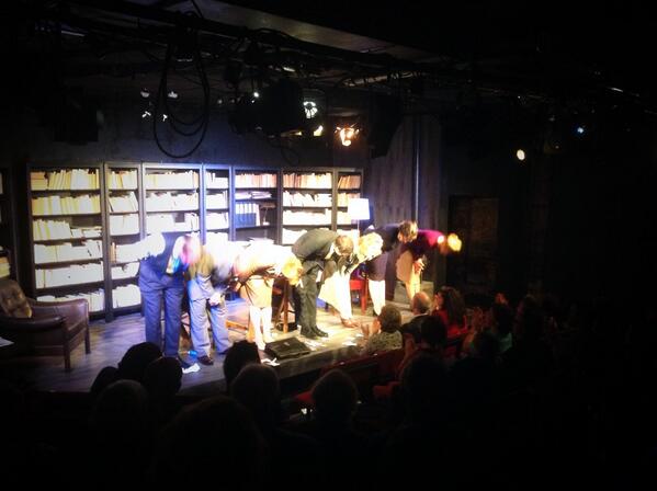 sarahpujol's tweet photo. Last curtain call @LauraHanna1, @MarkOosterveen, Judi, Lesley, Jilly, @An5yPS and Matthew hooraaayy! Love you guys! http://t.co/npKs7wa5QI