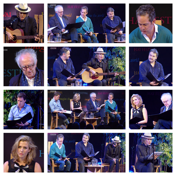 BBCDylanThomas's tweet photo. The Poetry of #DylanThomas in pictures! Some of the highlights from tonight's live stream @bbcarts #BBCHay http://t.co/rFYr2bnMcg