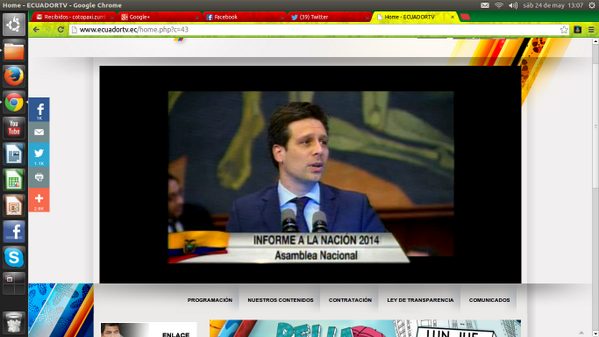 Infozumbahua's tweet photo. Ministro de @TalentoHEc interviene en la casa de la @AsambleaEcuador #24deMayo. @Telecom_Ec @infocentrosecua http://t.co/fECPehtMbG