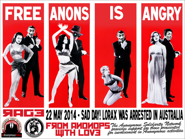 AnonymousVideo's tweet photo. ►#FreeAnons is angry ►Lorax was arrested in #Australia http://t.co/fnLum83gSP #Anonymous #AnonOps #FreeLorax http://t.co/UEUIthvsMn