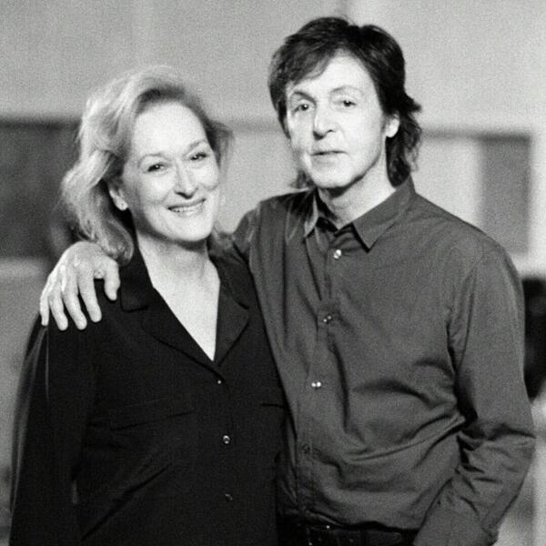 My two favorite people!!!! #QueenMeryl #SirPaulMcCartney #lovesavestheday