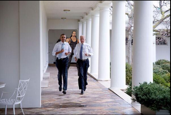 UndertakerLife's tweet image. Obama et Biden font la course avec l' @UndertakerLife