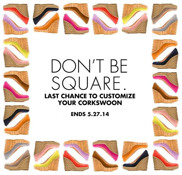 StuartWeitzman's tweet photo. #CORKSWOON #SWxYOU customization time crunch! Ends 5.27.14. Design yours NOW: http://t.co/hCLiJ15Uo7 http://t.co/iK8Q0pQa0I