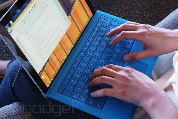 engadget's tweet photo. Here's our review of Microsoft's Surface Pro 3: http://t.co/xgTrHsdCIa http://t.co/twX9jDfBnR