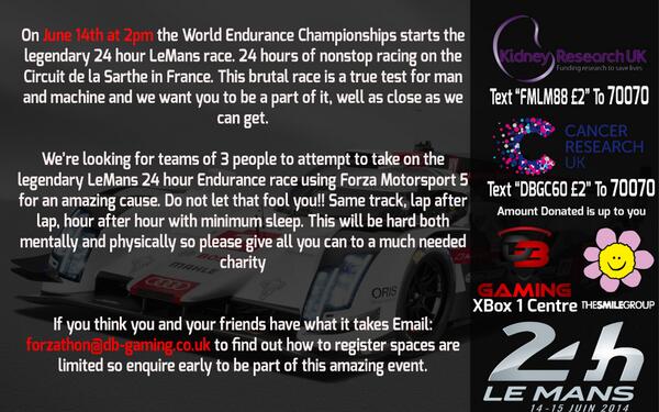 Forzathon's tweet photo. @ForzaUniverse can we get an RT to let people know about this amazing event we have coming up http://t.co/CZrgcjIAsB