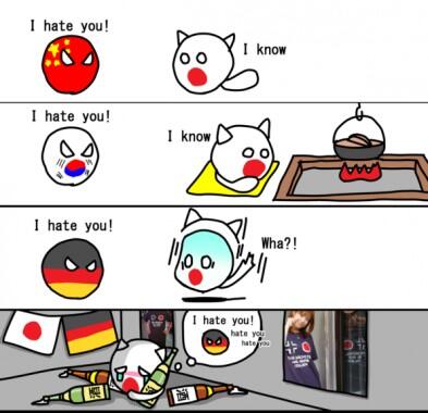 ポーランドボールbot 予想外 解説 日本はドイツに対して親しみを持っている国なので ドイツに嫌われるとかなりショックだったりします T Co N3hdtflpfj Polandball ポーランドボール