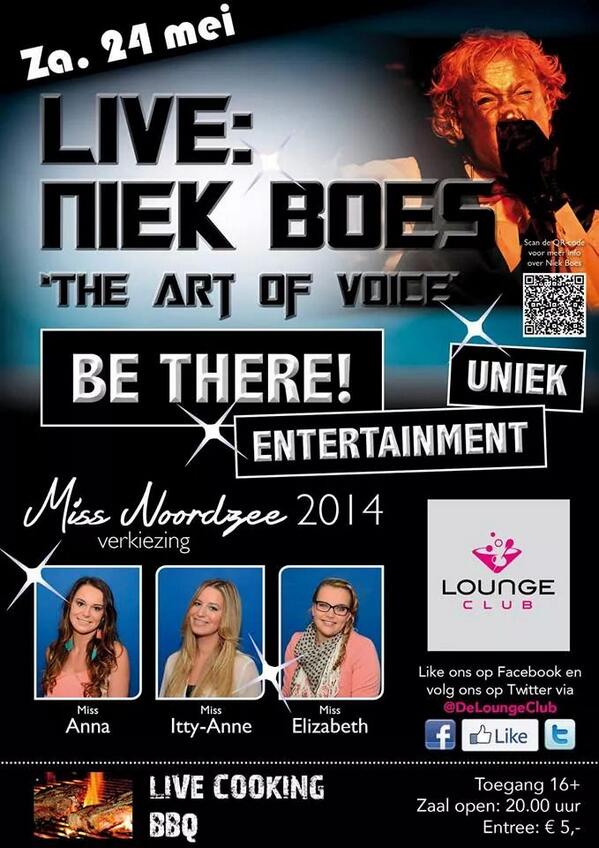 Vanavond een avond genieten voor alle leeftijden! Kom ook!