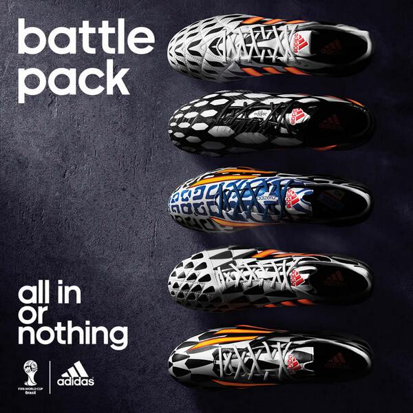 soccerdotcom's tweet photo. #allin or nothing. If any #UCLFinal player scores in Battle Pack boots we'll give away a pair. Follow &amp; RT to enter! http://t.co/n3iaiMzlbF