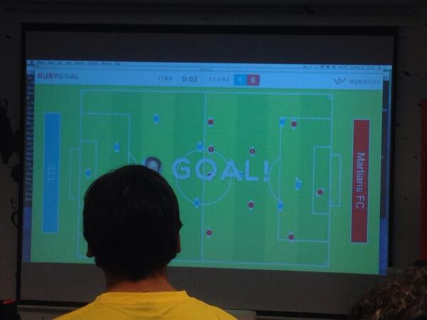 pirateuy's tweet image. TTE(@AldoForce) defeats Martians FC(@geekymartian) 7-6 #rubygoal