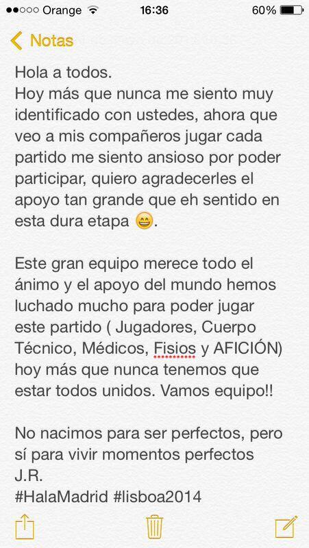 JeseRodriguez10's tweet photo. Día muy importante, día de final. GRACIAS AFICIÓN ❤️ http://t.co/0MCQvy9mdC