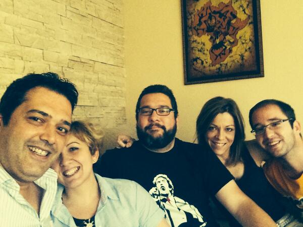 nusnea's tweet photo. Preparando la  #FinalChampions con @CurroLucas @rubentillo @hey_pola y @liriko33 http://t.co/05XMZpuPfE