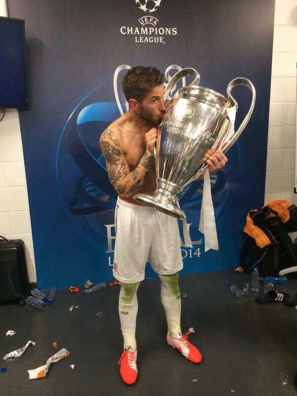 SergioRamos's tweet photo. What's good is worth waiting for. The reward for hard work and sacrifice for so many years. Kings of Europe! http://t.co/Zy6CTWgviK