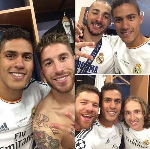 raphaelvarane's tweet photo. #RealMadrid Selfies time !!!  #teamvarane http://t.co/2LyD2IblG7